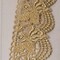 1 Yard Gold Rose Motif Venice Lace Trim with Rough Scalloped Edges for Elegant Decorative Use 2.75 Inch Wide